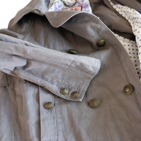 Juicy Couture Gray Military Style Jacket Size Medium Peacoat / Short Coat - Picture 8 of 16